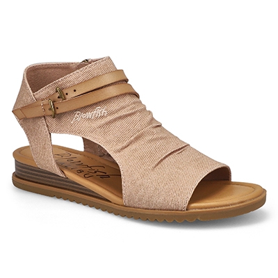 Lds Butterfly Casual Sandal - Cashew Denim