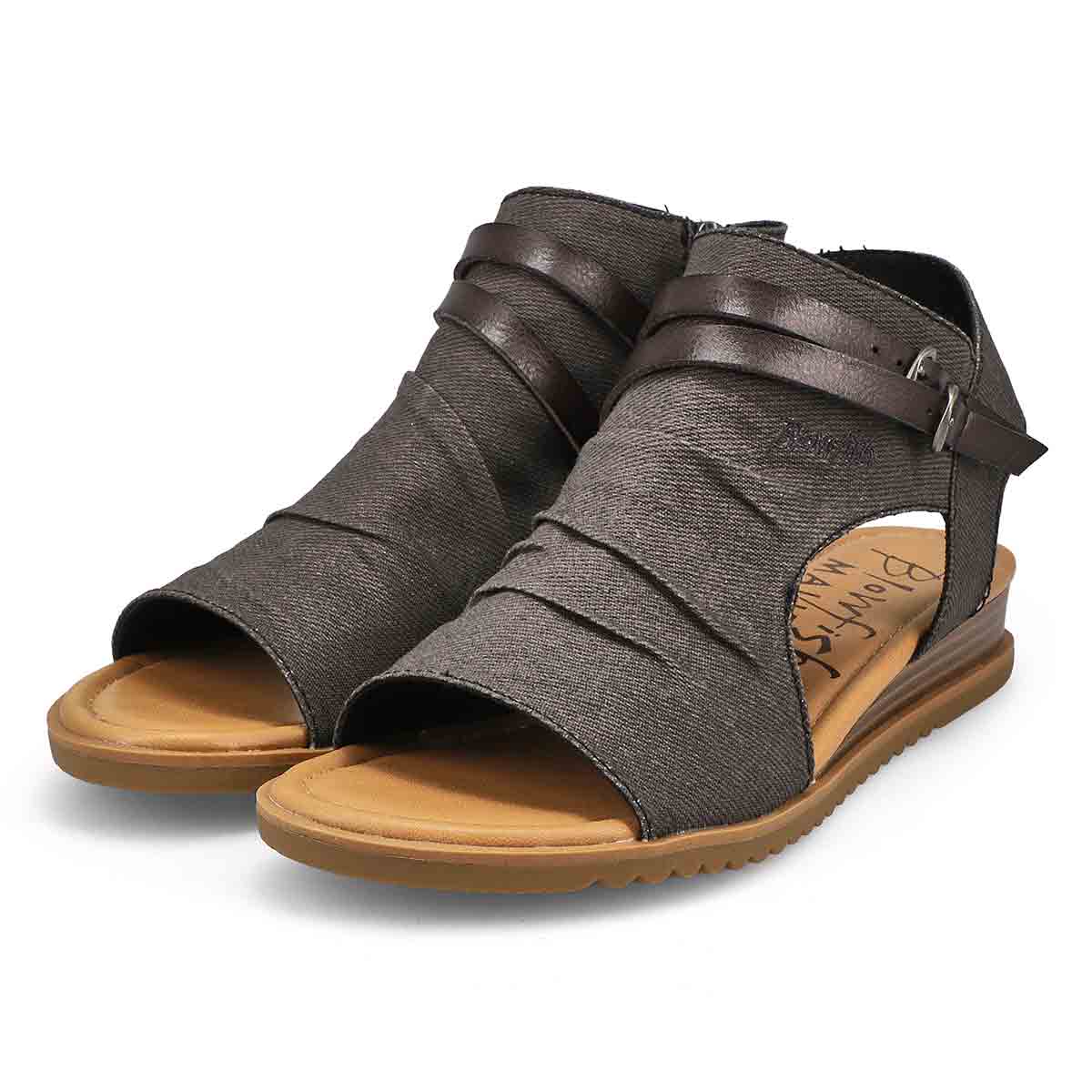 Women's Butterfly Casual Sandal - Washed Black Denim