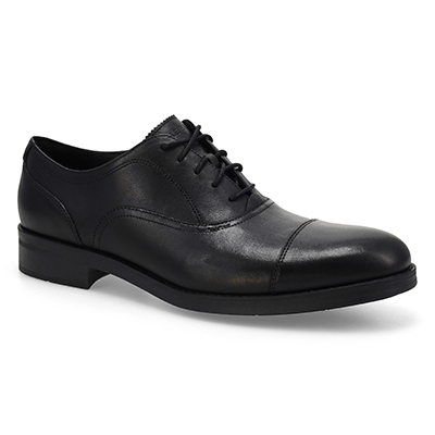 Mns Newmark Grand Cap Toe Dress Oxford - Black