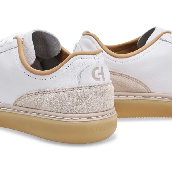 Espadrille Grand Pro Packwell pour hommes - Blanc/Dove en daim/Gomme