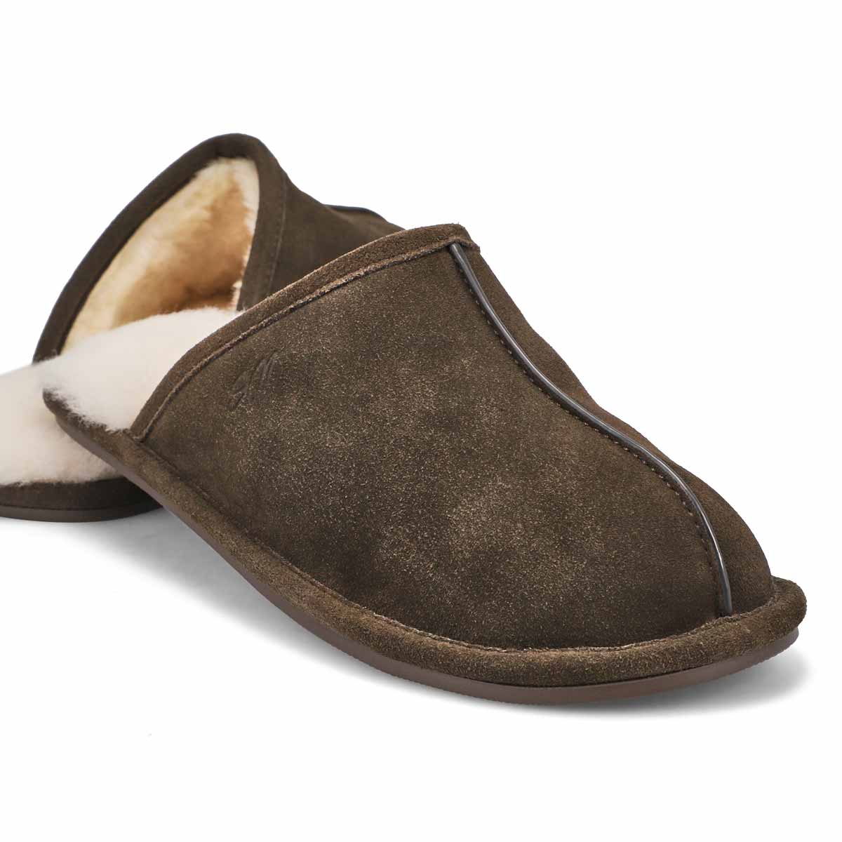 SoftMoc Men's Cadel 2 Open Back Slipper - Bro | SoftMoc.com