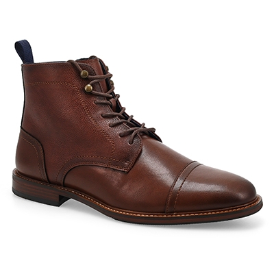 Botte décontractée en cuir à lacets CAPTAIN, brun, hommes