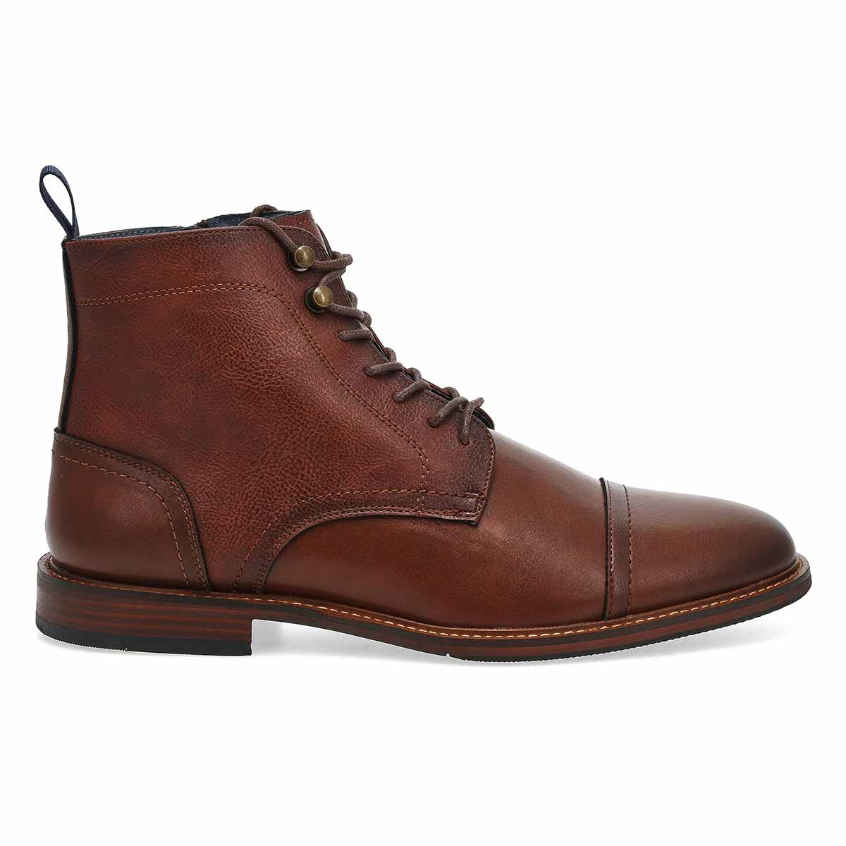 Botte décontractée en cuir à lacets CAPTAIN, brun, hommes