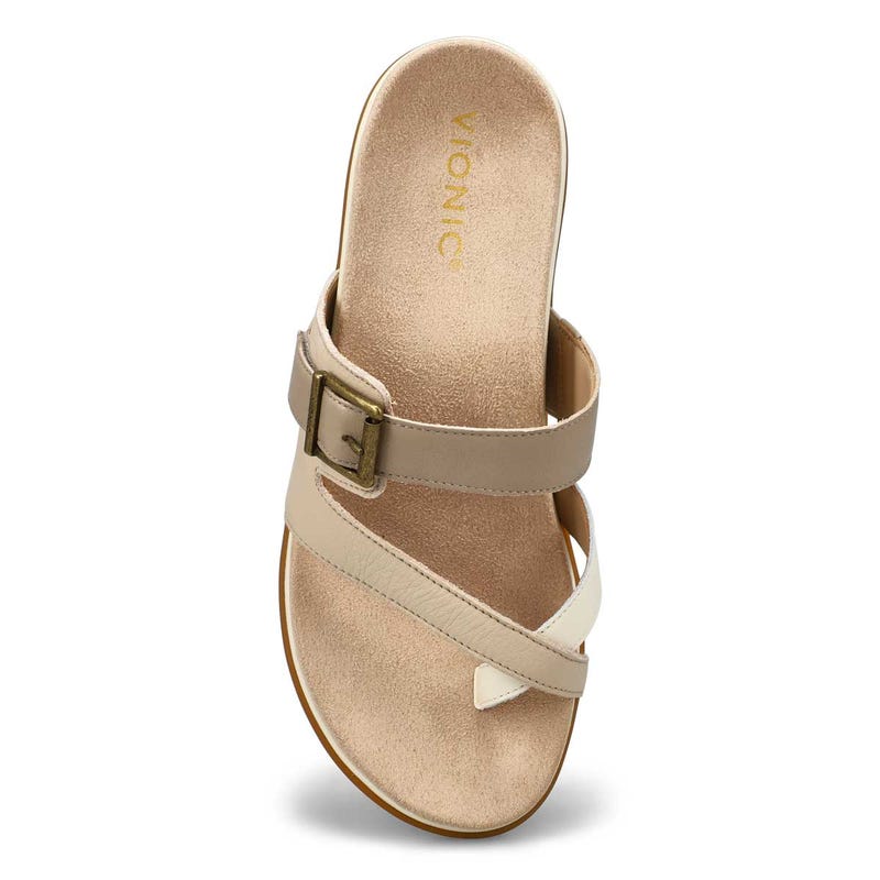 Women's Carmela Two Strap Casual Sandal - Ivory/Multi