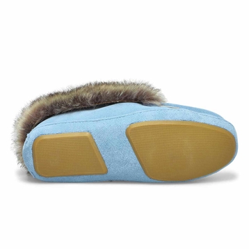 Women's Carrot 5 Faux Fur SoftMocs - Light Blue