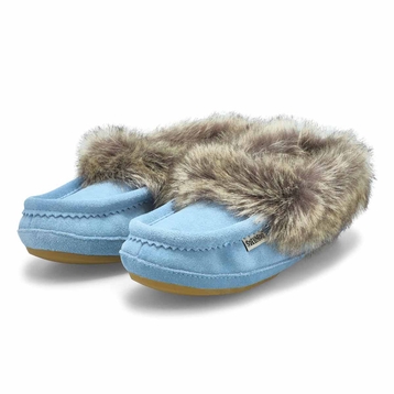 Women's Carrot 5 Faux Fur SoftMocs - Light Blue