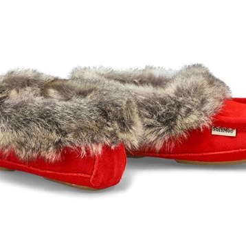 Women's Carrot 5 Faux Fur SoftMocs - Red