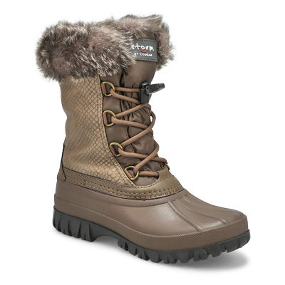 Botte d'hiver imp. Carson, taupe, femme