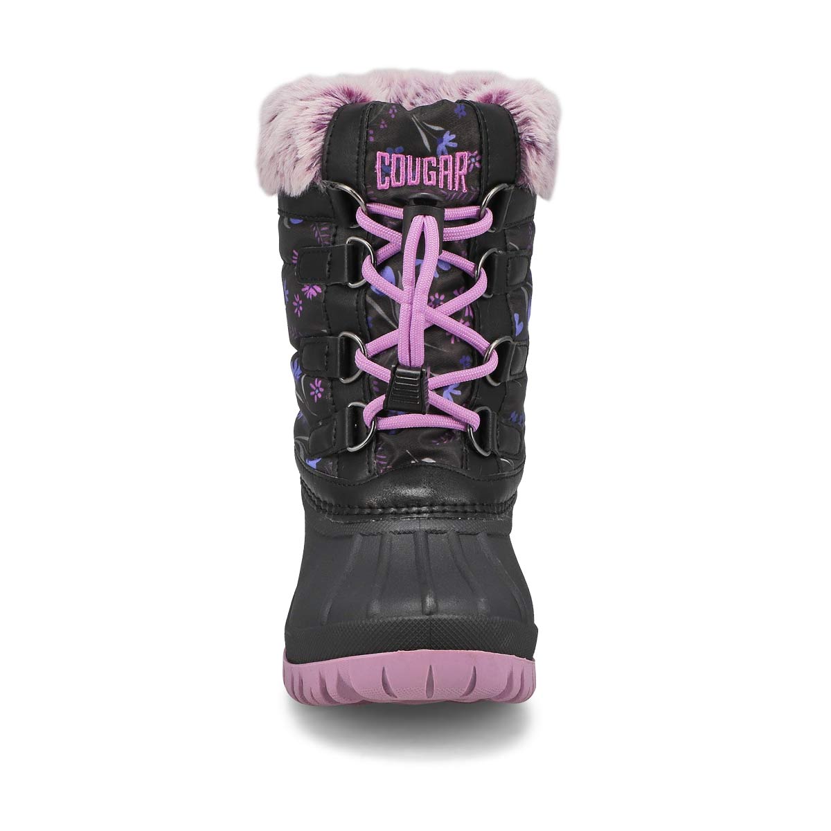 Girls' Charm Pull On Waterproof Winter Boot - Black