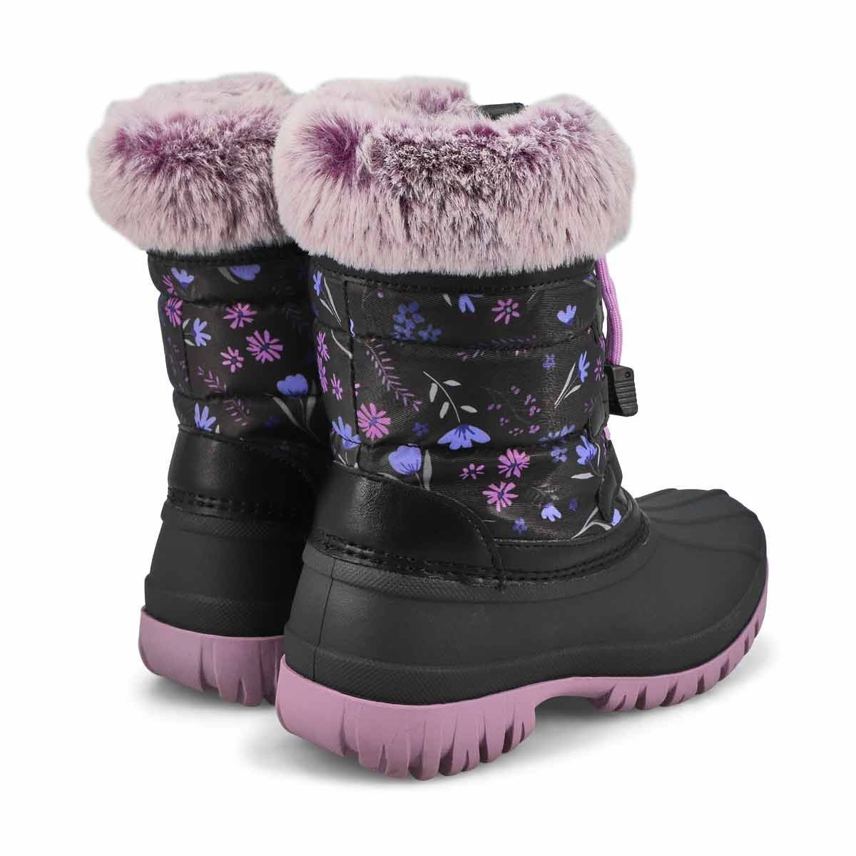 Girls' Charm Pull On Waterproof Winter Boot - Black