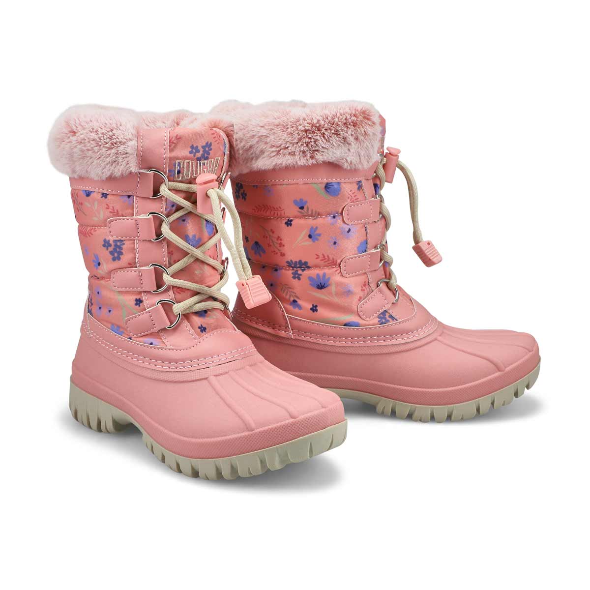 Girls' Charm Pull On Waterproof Winter Boot - Pink