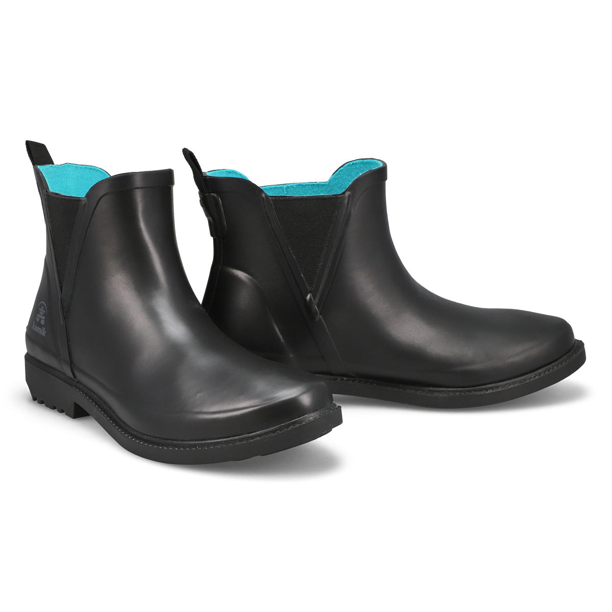 Botte de pluie Chelsea imperméable CHLOE LO, noir, femmes