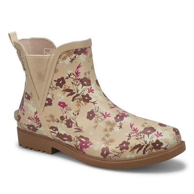 Lds Chloe Lo Waterproof Chelsea Rain Boot - Flower