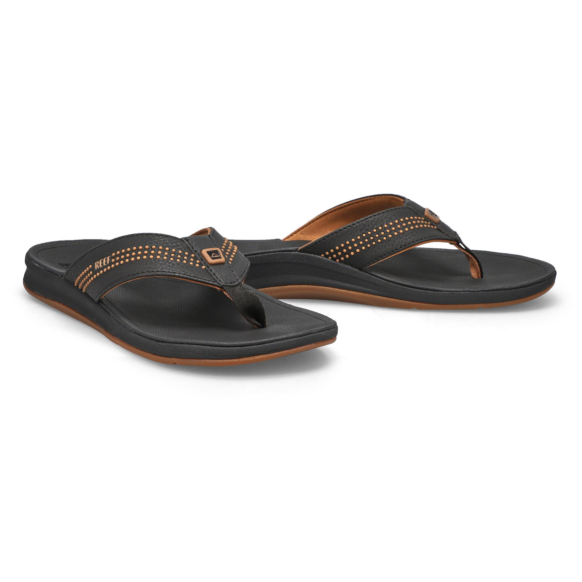 Reef Men s Reef Ortho Seas Thong Sandal Bla SoftMoc