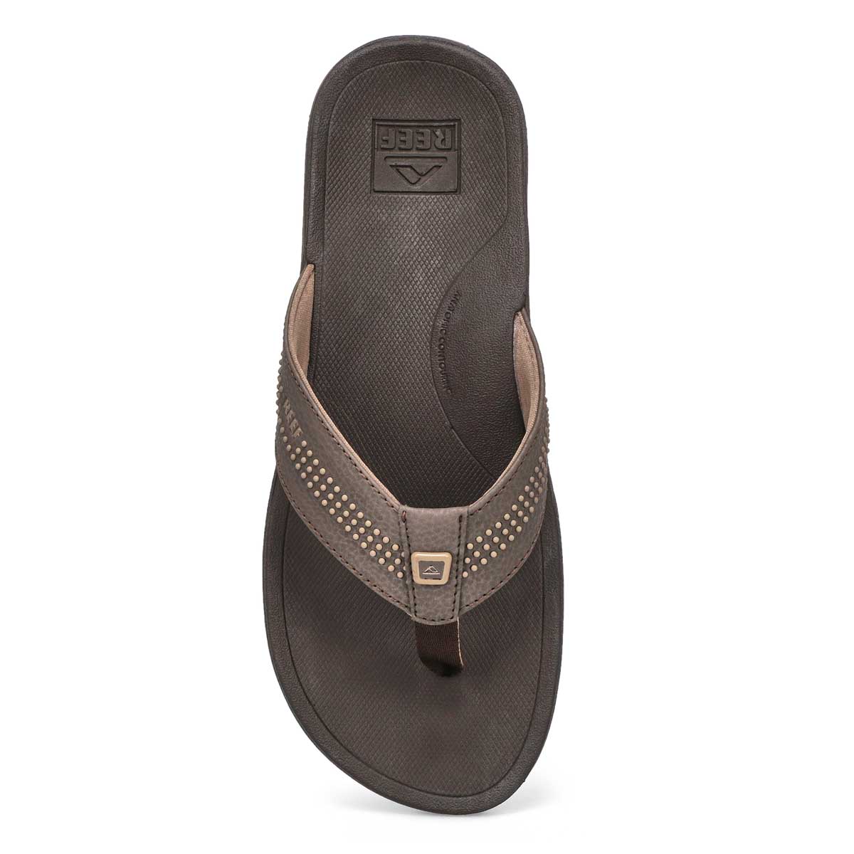 Reef Mens' Reef Ortho-Seas Thong Sandal-Brown | SoftMoc.com