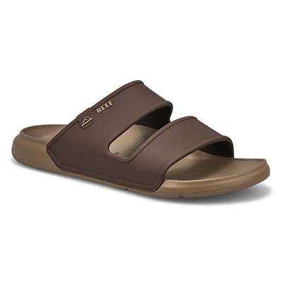 Mns Oasis Double Up Slide Sandal - Brown/Tan