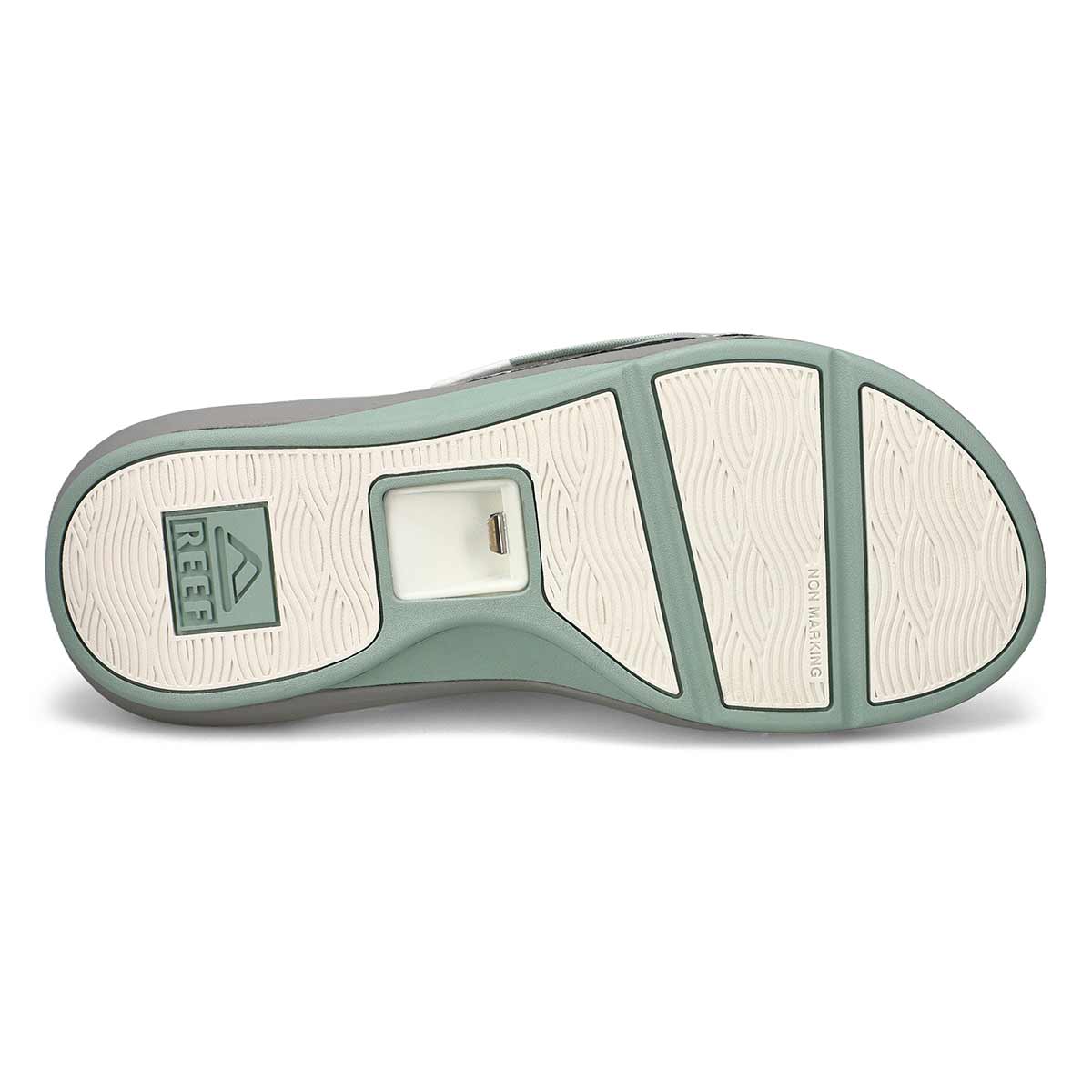 Men's Cruiser Slide Leather Sandal - Grey/Green