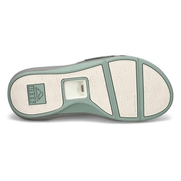 Men's Cruiser Slide Leather Sandal - Grey/Green