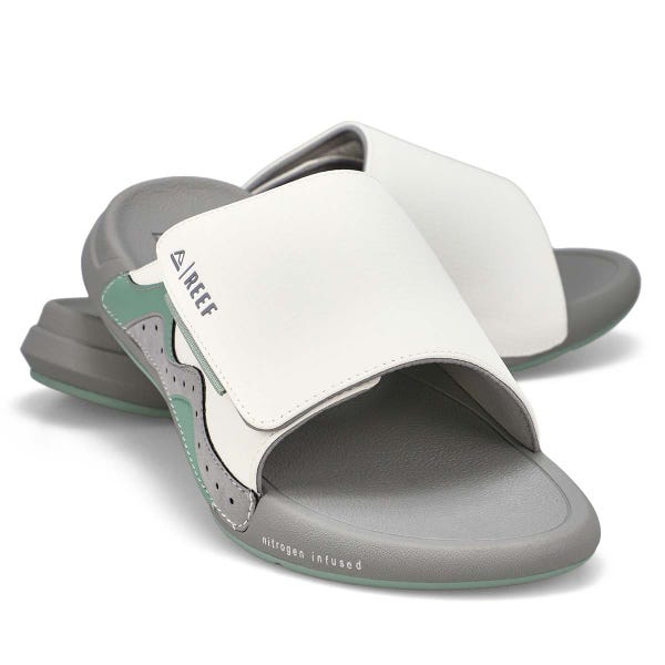 Claquette en cuir CRUISER, gris/vert, hommes