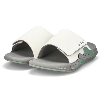 Men's Cruiser Slide Leather Sandal - Grey/Green