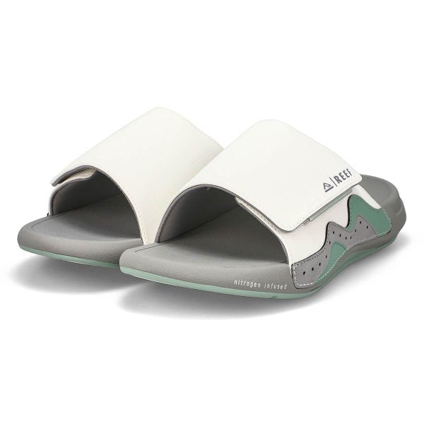 Claquette en cuir CRUISER, gris/vert, hommes