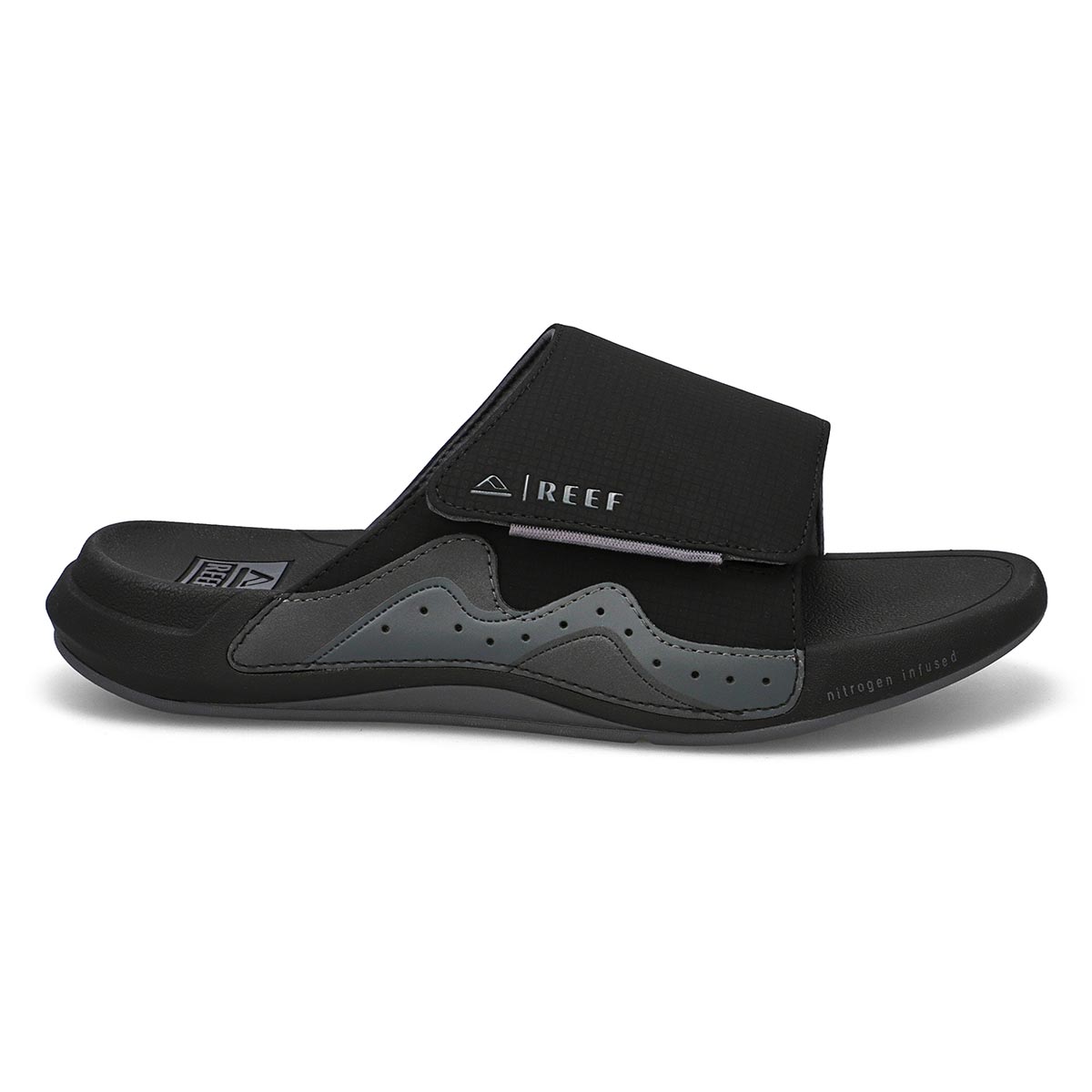 Men's Cruiser Slide Leather Sandal - Black/Grey