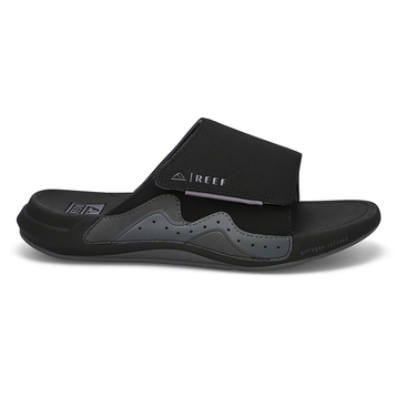 Men's Cruiser Slide Leather Sandal - Black/Grey