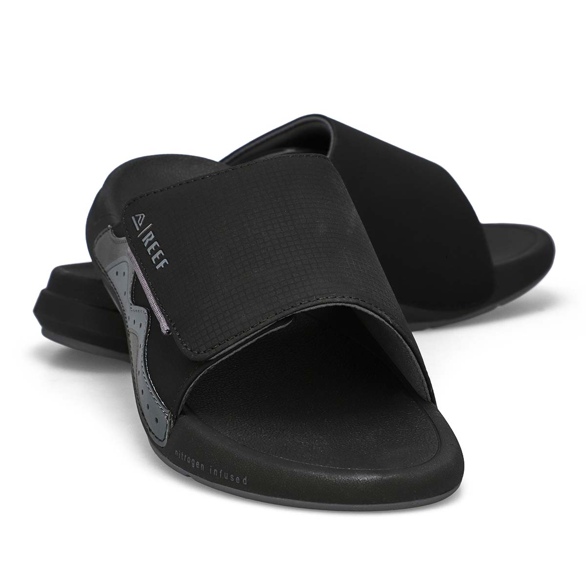 Men's Cruiser Slide Leather Sandal - Black/Grey