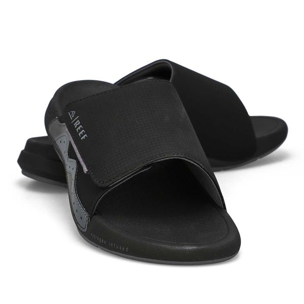 Claquette en cuir CRUISER, noir/gris, hommes