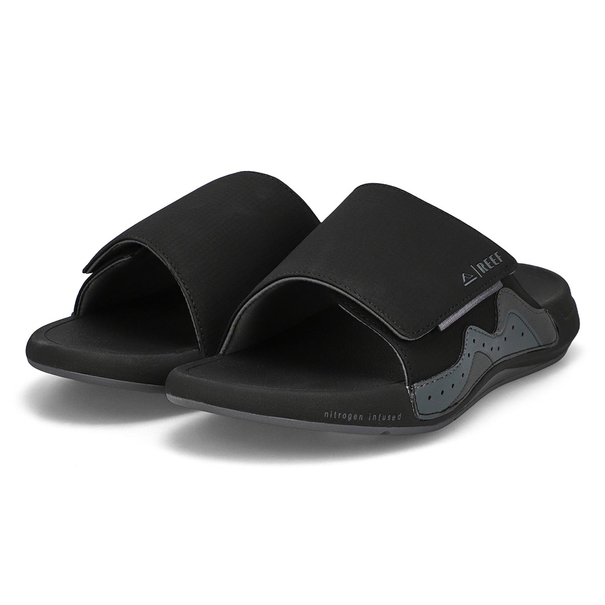Men's Cruiser Slide Leather Sandal - Black/Grey