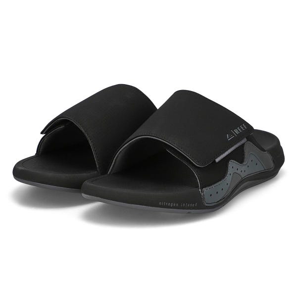 Claquette en cuir CRUISER, noir/gris, hommes