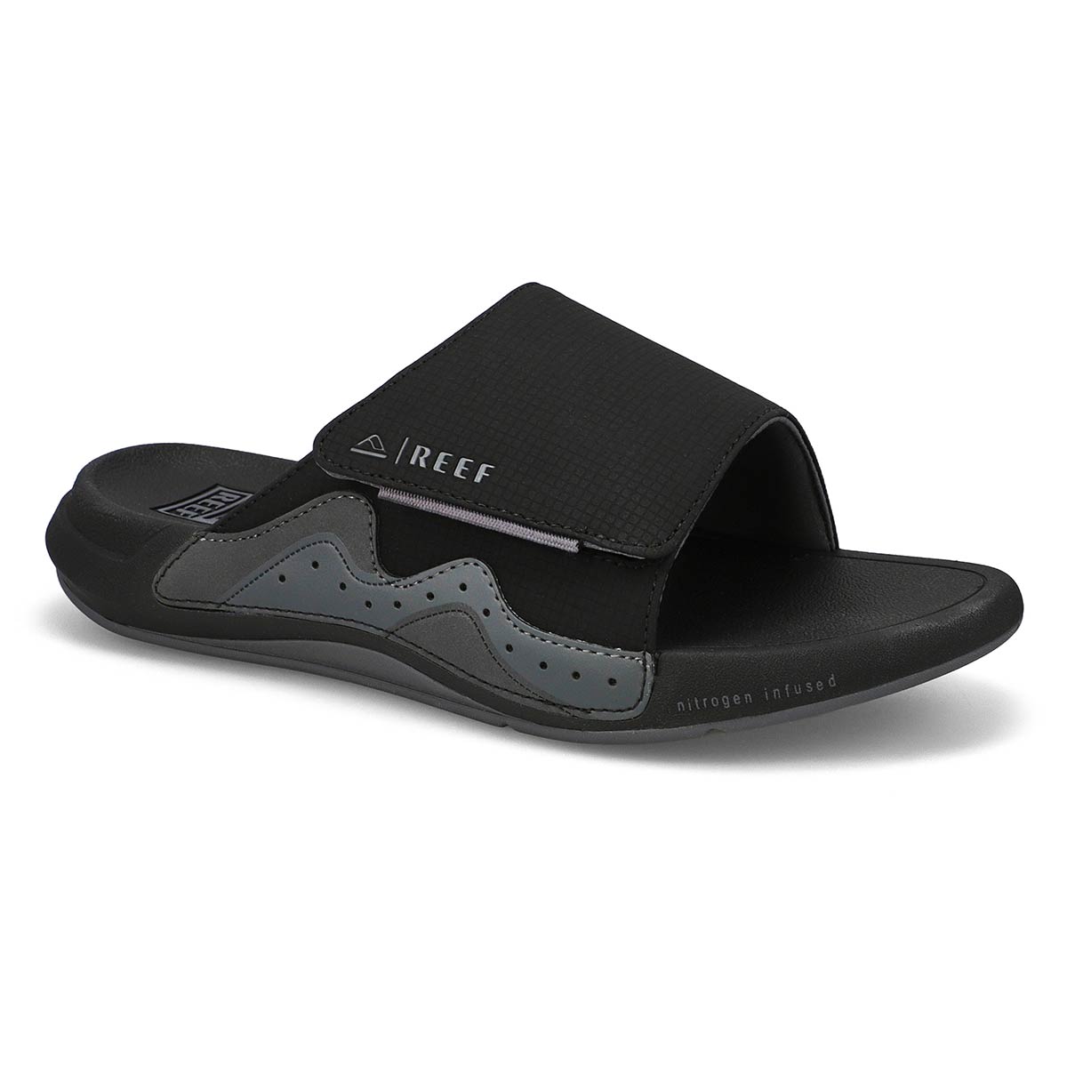 Men's Cruiser Slide Leather Sandal - Black/Grey