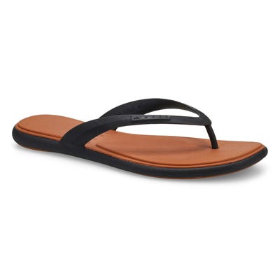 Lds Water Willow Malibu Thong Sandal - Black/Tan