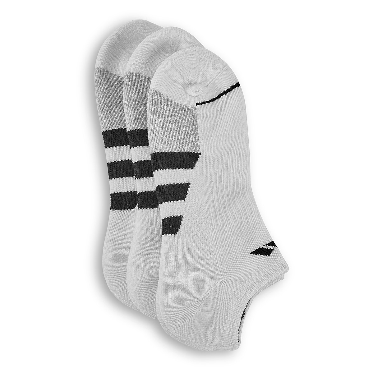 adidas Men's CUSHIONED II white low cut socks