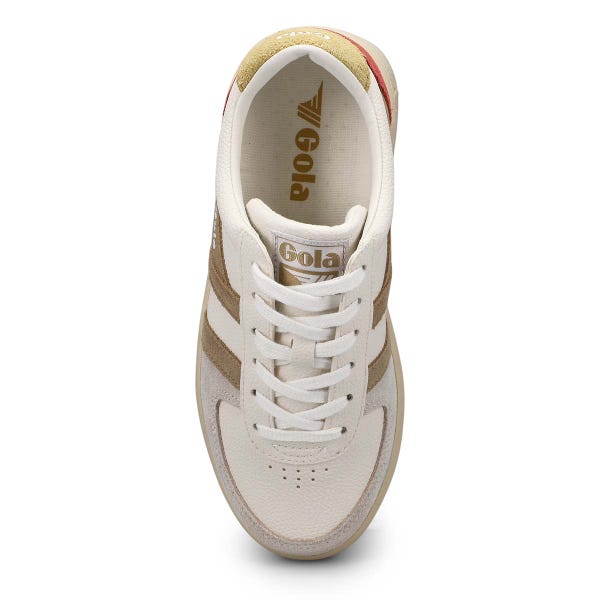 Woomen's Grandslam Trident Sneaker - White/Bone/Flax