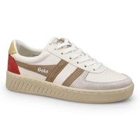 Woomen's Grandslam Trident Sneaker - White/Bone/Flax