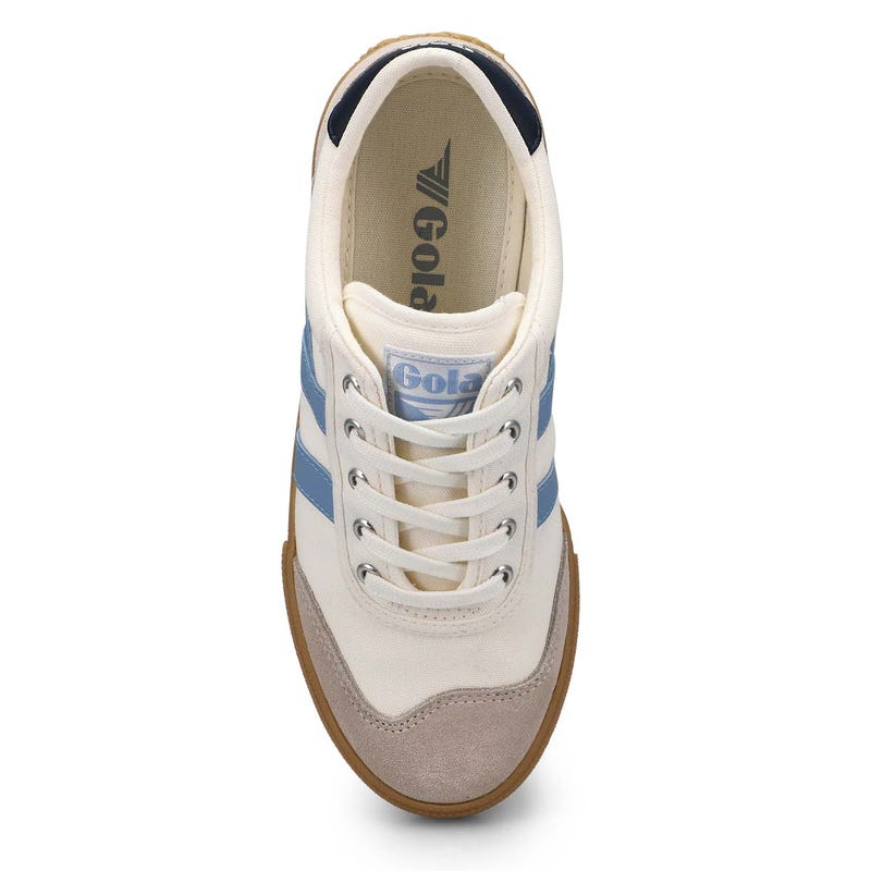 Women's Badminton Canvas Sneaker - Off White/Air/Navy/Gum