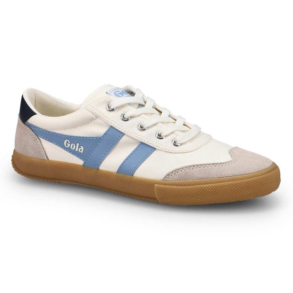 Women's Badminton Canvas Sneaker - Off White/Air/Navy/Gum
