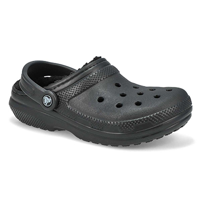 Lds Classic Lined Comfort Clog - Black