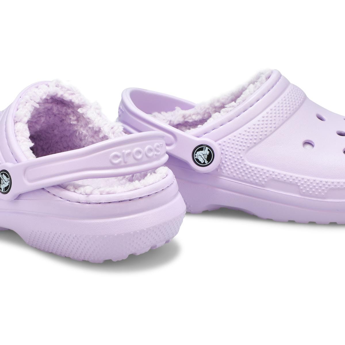 classic lined clog lavender