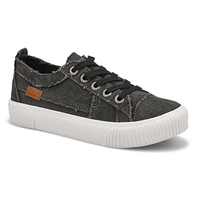 Lds Clay Lace Up Fashion Sneaker - Black