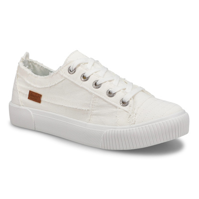 Lds Clay Lace Up Fashion Sneaker - White