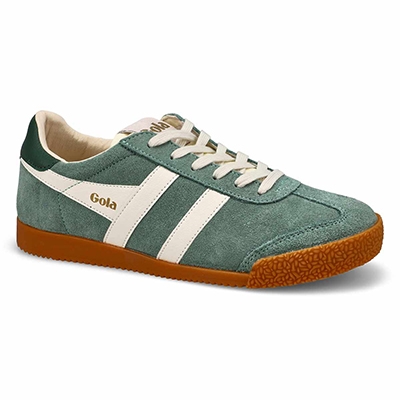 Lds Elan Lace Up Suede Sneaker - Green Mist/Off White/Evergreen