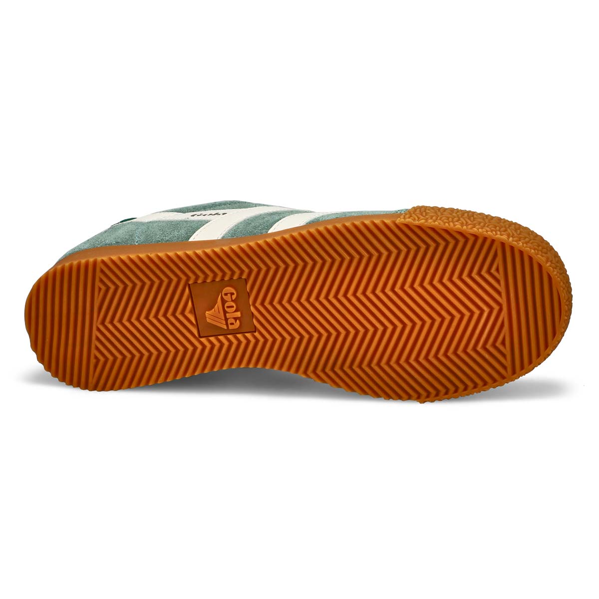 Baskets en suède à lacets ELAN, brume verte/blanc cassé/vert sapin, femmes
