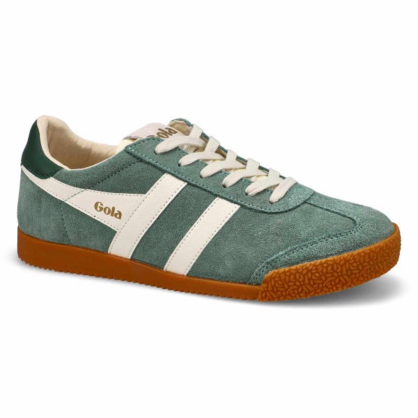 Women's Elan Lace Up Suede Sneaker - Green Mist/Off White/Evergreen