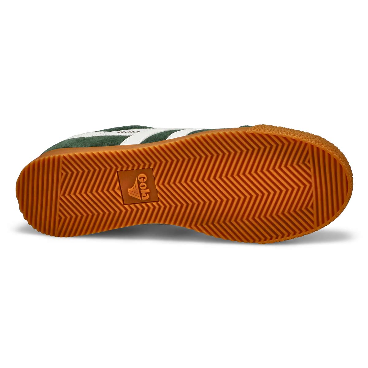 Baskets en suède à lacets ELAN, vert sapin/blanc, femmes