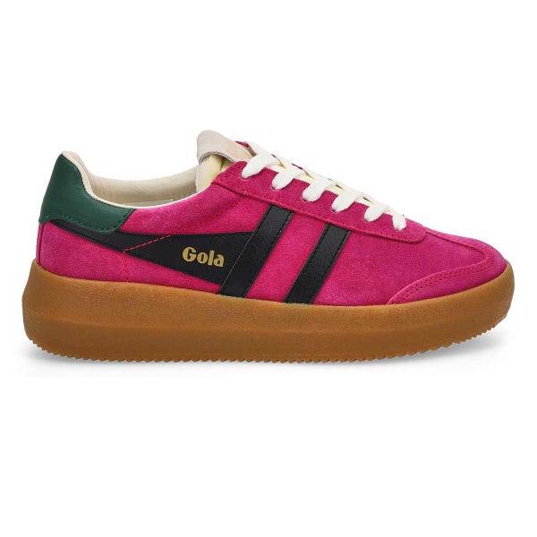 Baskets à lacets ATHENA, fuchsia/noir, femmes