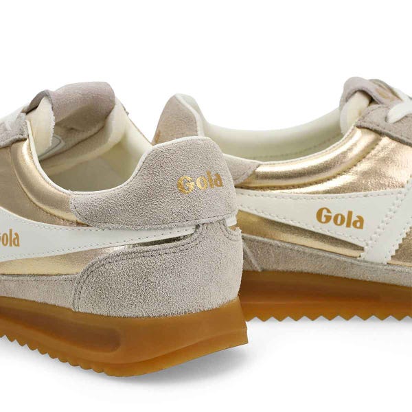 Baskets à lacets FIREFLY METALLIC, or/blanc cassé, femmes