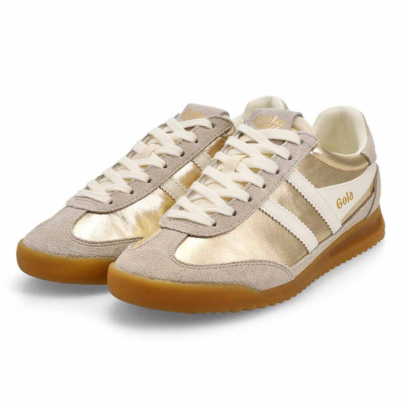 Baskets à lacets FIREFLY METALLIC, or/blanc cassé, femmes