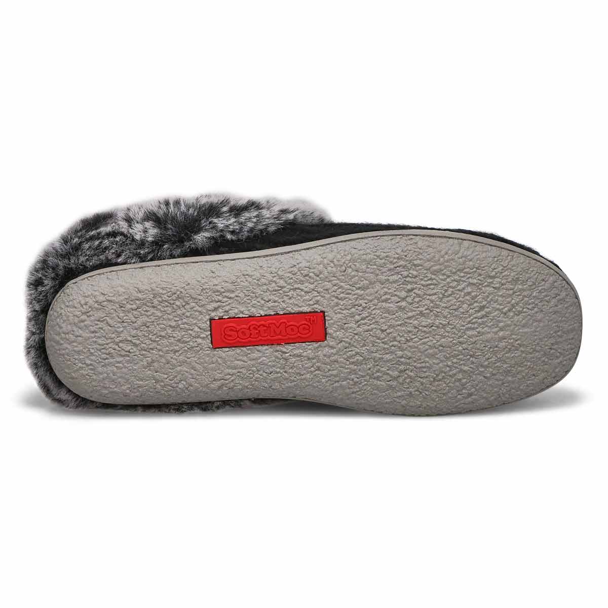 Women's Clipper Knit Faux Fur Slipper - Black